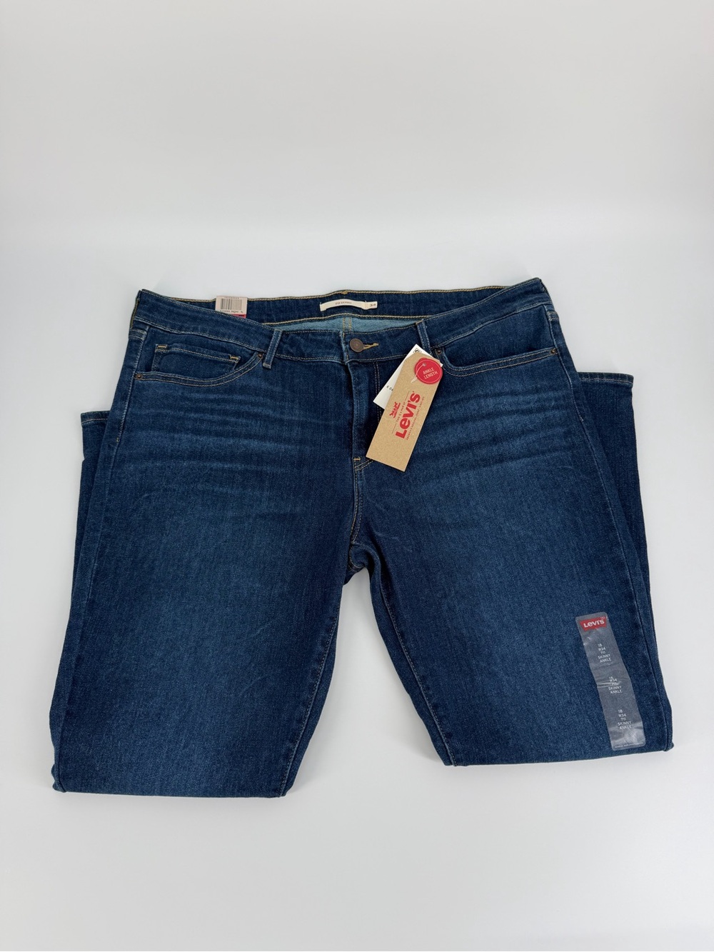 Levi’s 711 Skinny Ankle Jeans Women’s 18 W34 Dark Wash Blue Denim New NWT